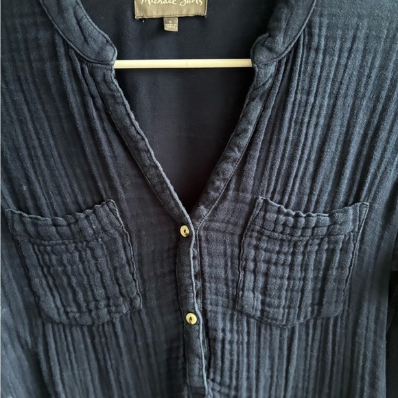 Michael Stars Deep Blue Knit Top - Picture 2 of 6